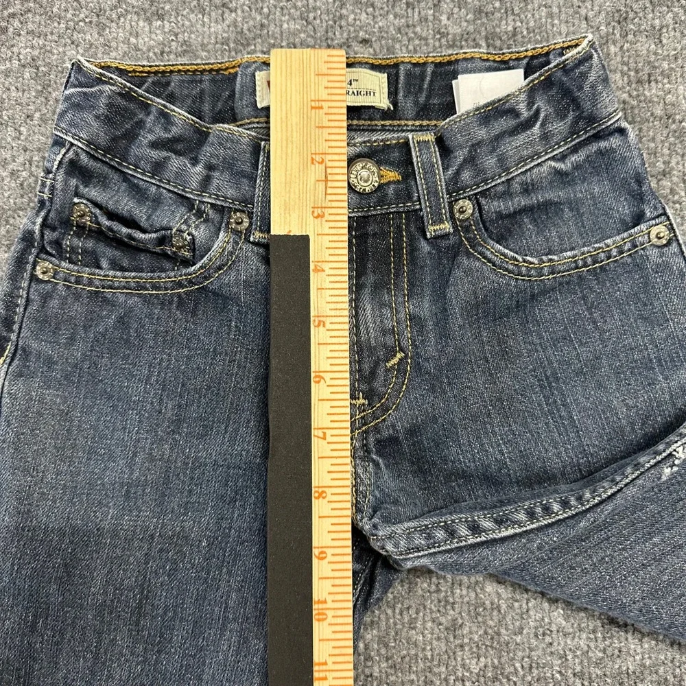 Levi's Jeans Boys Size 7XREG Dark Wash 514 Slim Straight Denim Casual Classic